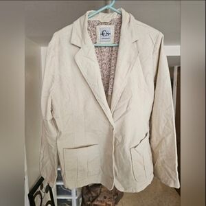 Women's Cream Blazer Jacket